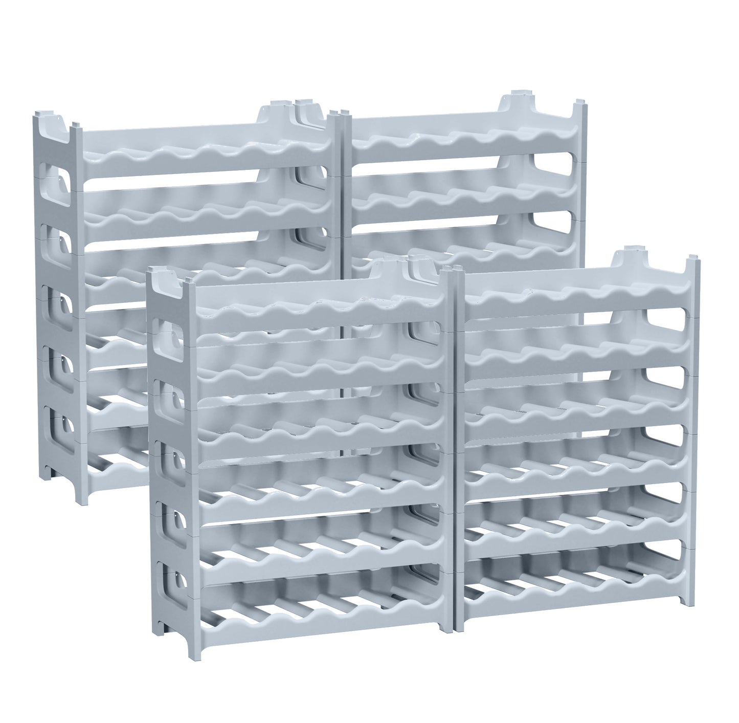 Stapelbares Weinregal aus Kunststoff - Modular erweiterbares Flaschenregal
