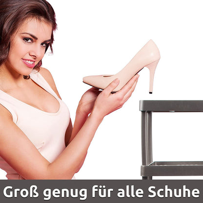 Schuhregal mit 3 Ebenen für 6 Paar Schuhe 47,5 x 53 x 36,5 cm, Erweiterbar