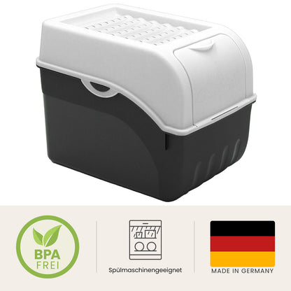 Kartoffel Aufbewahrungsbox weiß für ca. 6 kg Kartoffeln Gemüsebox + 6 Aufkleber