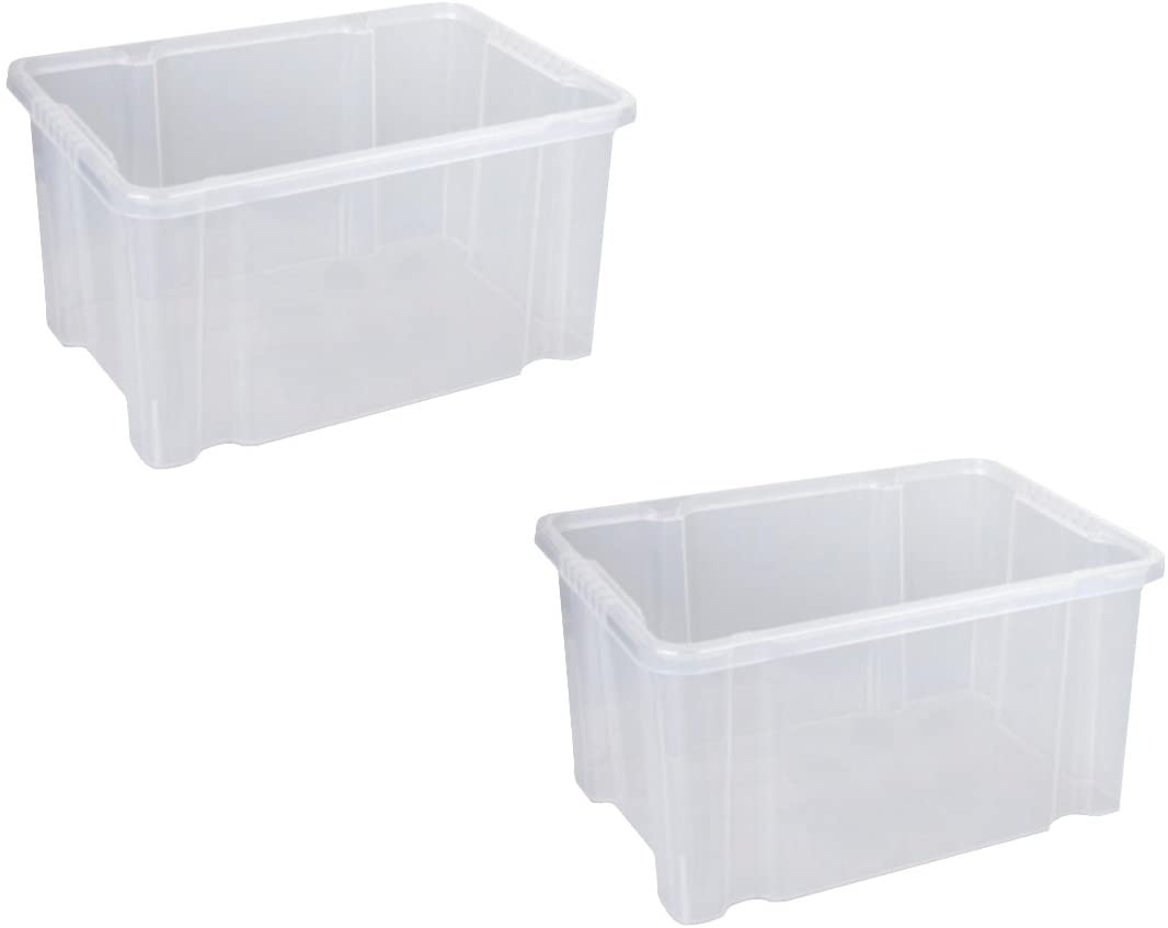 Aufbewahrungsboxen aus Plastik 27L 44,5 x 35 x 24 cm, Drehstapelbox, Eurobox, stapelbar (ohne Deckel)