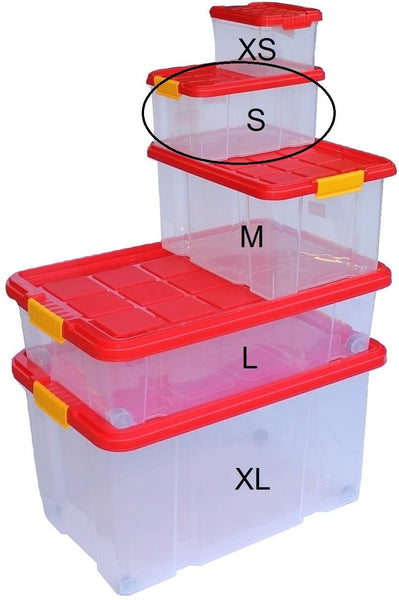 Aufbewahrungsboxen aus Plastik, 30 x 19 x 14 cm, mit Deckel, Eurobox, stapelbar, 5L