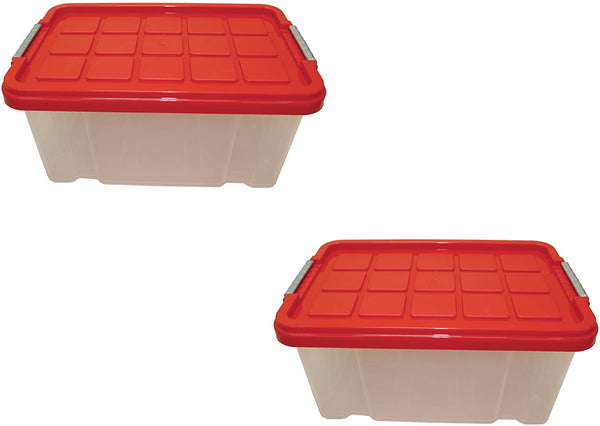 Aufbewahrungsboxen aus Plastik, 30 x 19 x 14 cm, mit Deckel, Eurobox, stapelbar, 5L