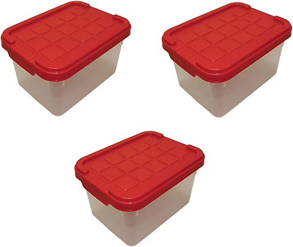 Aufbewahrungsboxen aus Plastik, 19 x 14,5 x 11,5 cm, mit Deckel, Eurobox, stapelbar, 2L